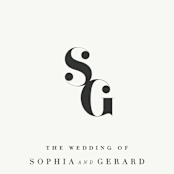 "Modern Initials" - Wedding Programs in Buttercream by Lori Wemple - Detail