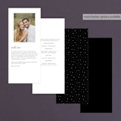 "One and Only" - Wedding Programs in Classic Bride by Design Lotus - Back of Card Options