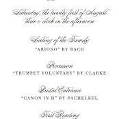 "One and Only" - Wedding Programs in Classic Bride by Design Lotus - Detail