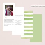 "Watercolor Floral" - Wedding Programs in Olive by Yao Cheng Design - Back of Card Options