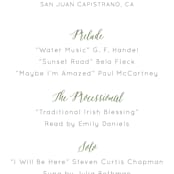 "Watercolor Floral" - Wedding Programs in Olive by Yao Cheng Design - Detail