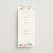 "Garden View" - Wedding Programs in Peach by Everett Paper Goods - Front