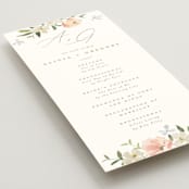 "Garden View" - Wedding Programs in Peach by Everett Paper Goods - Detail