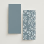 "Wreath In Bloom" - Wedding Programs in Lake by Leah Bisch - Back of Card Options
