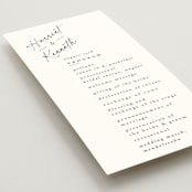 "Scripted Elegance" - Wedding Programs in Linen by Ana de Sousa - Detail