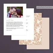 "Lace and Kraft" - Wedding Programs in Kraft by Katharine Watson - Back of Card Options