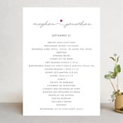 "Love Connection" - Wedding Programs in Red Hot by Kim Dietrich Elam - Front