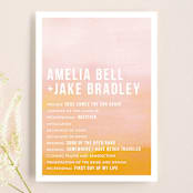 "Ombre" - Wedding Programs in Orange by Dean Street - Front