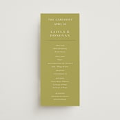 "Savanna" - Wedding Programs in Fern by Lindsay Megahed - Front