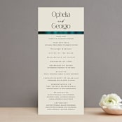 "Spectrum" - Wedding Programs in Teal by Heather Schertzer - Front