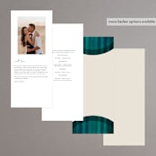 "Spectrum" - Wedding Programs in Teal by Heather Schertzer - Back of Card Options
