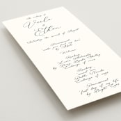 "Poem" - Wedding Programs in Snow by Maja Cunningham - Detail