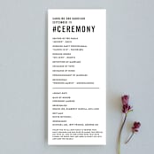 "Open Bar" - Wedding Programs in Tuxedo by Jennifer Lew - Front