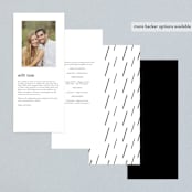 "Open Bar" - Wedding Programs in Tuxedo by Jennifer Lew - Back of Card Options
