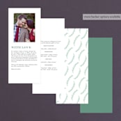 "Painted Leaves" - Wedding Programs in Evergreen by Olivia Raufman - Back of Card Options