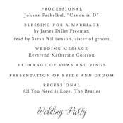 "Painted Leaves" - Wedding Programs in Evergreen by Olivia Raufman - Detail