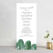 "Painted Cacti" - Wedding Programs in Cactus by Olivia Raufman - Front