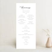 "Waltz" - Wedding Programs in Tuxedo by Lori Wemple - Front