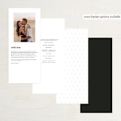 "Waltz" - Wedding Programs in Tuxedo by Lori Wemple - Back of Card Options