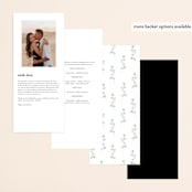 "Enchanted fields" - Wedding Programs in Noir by Jennifer Wick - Back of Card Options