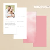 "Florista Modernista" - Wedding Programs in Azalea by Petra Kern - Back of Card Options