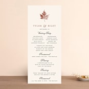 "Leaf Print" - Wedding Programs in Rust by Katharine Watson - Front