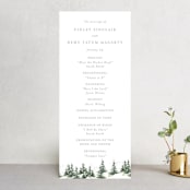 "On the Slopes" - Wedding Programs in Fog by Mere Paper - Front