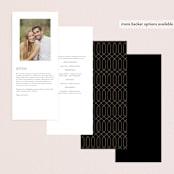 "jewel" - Wedding Programs in Onyx by Susan Moyal - Back of Card Options