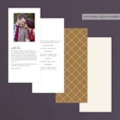 "Painted Ferns" - Wedding Programs in Cream by Amy Kross - Back of Card Options