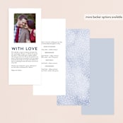 "Poetic Watercolor Flowers" - Wedding Programs in Periwinkle by Qing Ji - Back of Card Options
