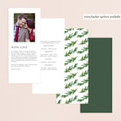 "Simple Pine Branches" - Wedding Programs in Vanilla by Mere Paper - Back of Card Options