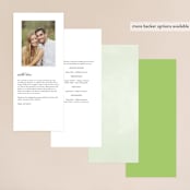 "Southern Garden" - Wedding Programs in Moss by Lori Wemple - Back of Card Options