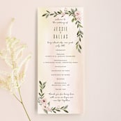 "Diamond Blush" - Wedding Programs in Rose by Susan Moyal - Front