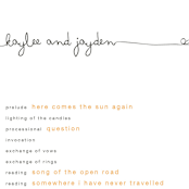 "The Happy Couple" - Wedding Programs in Tangerine by R studio - Detail