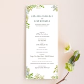 "Fling" - Wedding Programs in Clover by Andrea Mentzer - Front