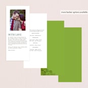 "Fling" - Wedding Programs in Clover by Andrea Mentzer - Back of Card Options
