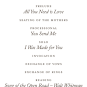 "Fling" - Wedding Programs in Clover by Andrea Mentzer - Detail