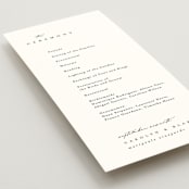 "SoHo" - Wedding Programs in Silk by Kelly Schmidt - Detail