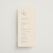 "Edge" - Wedding Programs in Linen by Kelly Schmidt - Front