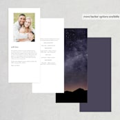 "Starry Skies" - Wedding Programs in Twilight by Kelly Schmidt - Back of Card Options