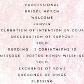 "Cacti" - Wedding Programs in Rose Crystal by Cass Loh - Detail