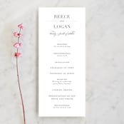 "Classical" - Wedding Programs in Taupe by Jessica Williams - Front