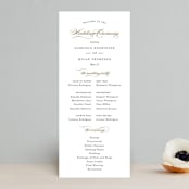 "Flourish" - Wedding Programs in Antique by Jennifer Postorino - Front