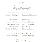 "Flourish" - Wedding Programs in Antique by Jennifer Postorino - Detail