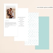 "Old Post Road" - Wedding Programs in Sea Salt by Jennifer Wick - Back of Card Options