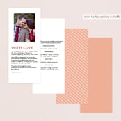 "Palm" - Wedding Programs in Salmon by Lauren Chism - Back of Card Options