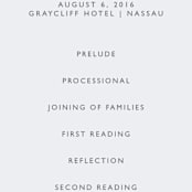 "Palm" - Wedding Programs in Salmon by Lauren Chism - Detail