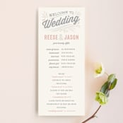 "Rustic Charm" - Wedding Programs in Petal by Hooray Creative - Front