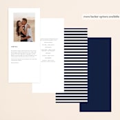 "Wildflower Crest" - Wedding Programs in Navy by Alethea and Ruth - Back of Card Options