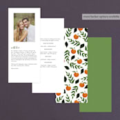 "Orange Blossoms" - Wedding Programs in Pearl by Susan Moyal - Back of Card Options